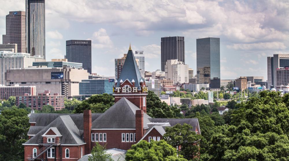 Tech Tower and Atlanta Skyline